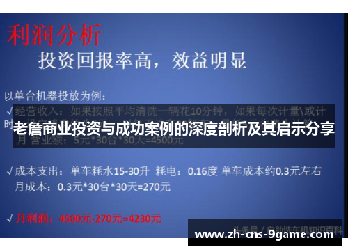 老詹商业投资与成功案例的深度剖析及其启示分享